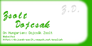 zsolt dojcsak business card